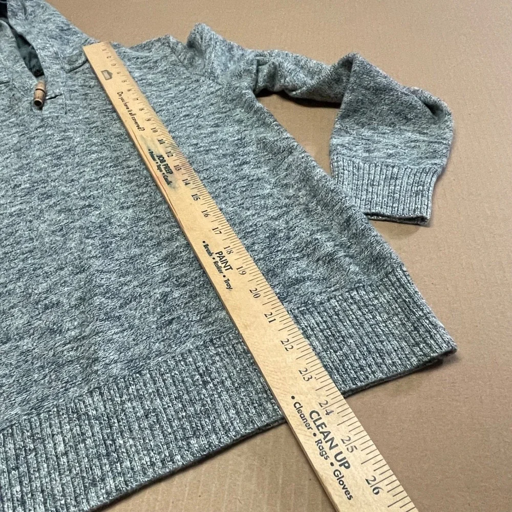 Banana Republic‎ Men's Small Hooded Blue Sweater Pullover Cotton Nautical Toggle